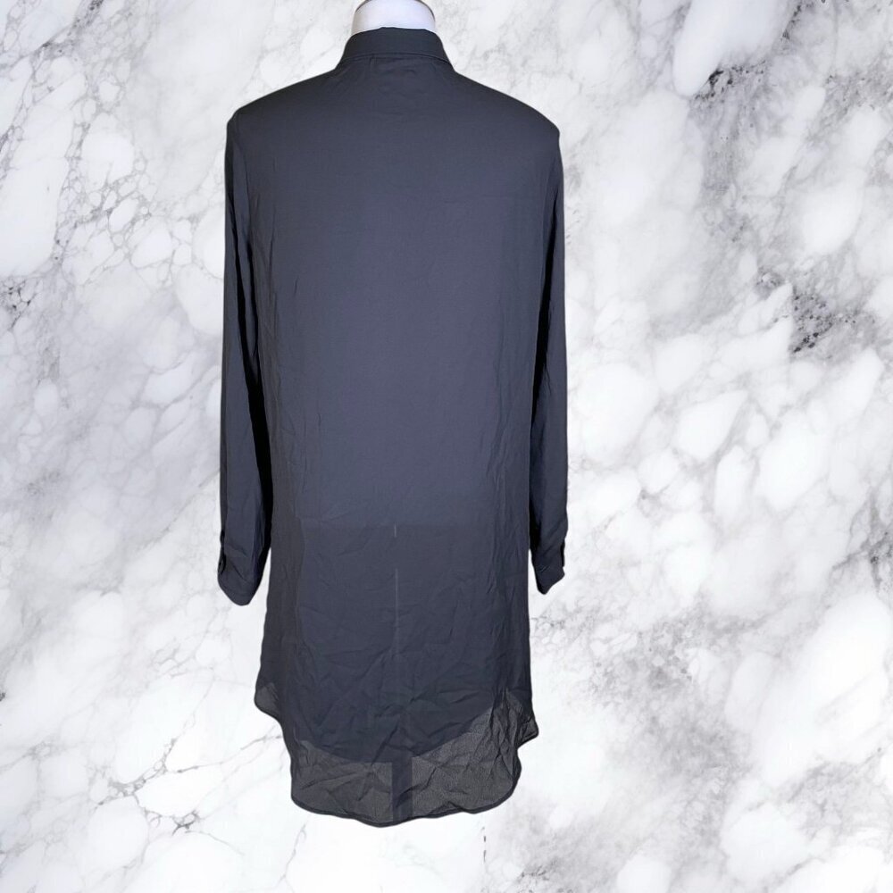Krisa Drape Button Front Mini - Black - Picture 5 of 7